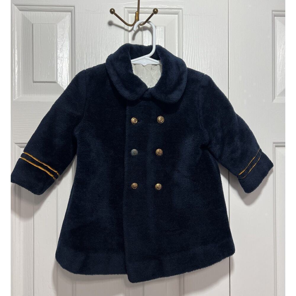 Vintage‎ Sears Winter Faux Fur Coat Blue Child's Kid's Size L 27lb - 32lbs 2T?